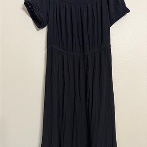 Old Navy Boho Black Short-Sleeve Midi Dress